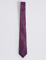 Marks and Spencer  Pure Silk Paisley Textured Tie