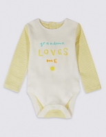 Marks and Spencer  Striped Pure Cotton Bodysuit