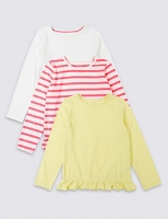 Marks and Spencer  3 Pack Cotton Tops (3 Months - 7 Years)