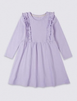 Marks and Spencer  Frill Pure Cotton Dress (3 Months - 7 Years)