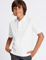 Marks and Spencer  3 Pack Boys Pure Cotton Polo Shirts with StayNEW