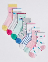Marks and Spencer  7 Pairs of Cotton Rich Freshfeet Socks (1-6 Years)