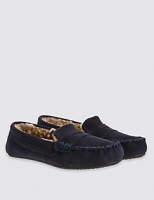 Marks and Spencer  Kids Pull-on Moccasin Slippers