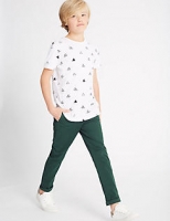 Marks and Spencer  Cotton Chino Trousers with Stretch (3-14 Years)