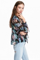 HM   Patterned chiffon blouse
