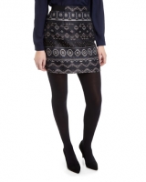 Dunnes Stores  Elasticated Waist Jacquard Mini Skirt