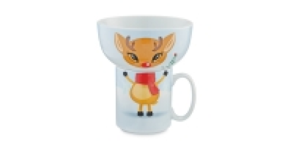 Kids Reindeer Mug & Bowl Set