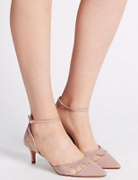 Marks and Spencer  Kitten Ankle Strap Court Shoes