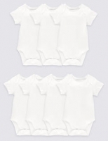 Marks and Spencer  7 Pack Flat Seams Pure Cotton Bodysuits