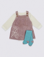 Marks and Spencer  3 Piece Pinafore & Bodysuit with Tights
