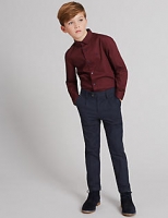Marks and Spencer  Cotton Jacquard Trousers with Stretch (3-14 Years)