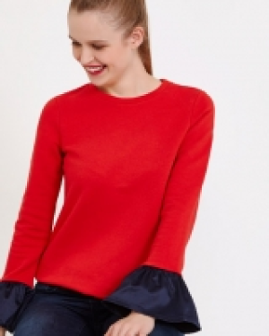 Savida Contrast Cuff Sweatshirt