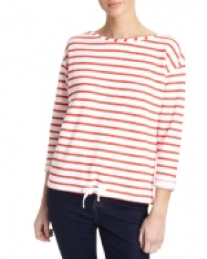 Stripe Tie Hem Sweater