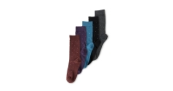 Avenue Mens Spot Socks 5 Pack