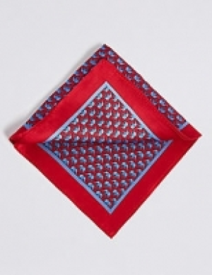 Pure Silk Elephant Print Pocket Square 20.00 €