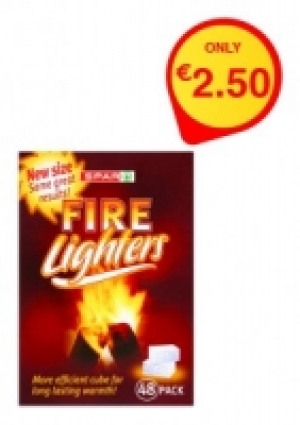 SPAR Firelighters 48 Pack 912g ONLY 2.50