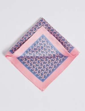 Pure Silk Flamingo Print Pocket Square 20.00 €