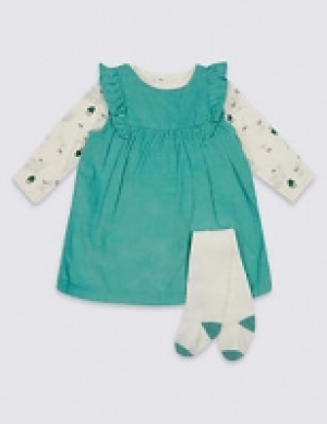 3 Piece Cord Dress & Bodysuit with Tights 15.00 €
