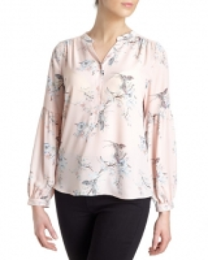 Print Puff Sleeve Blouse