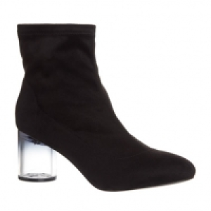 Perspex Heel Stretch Ankle Boots