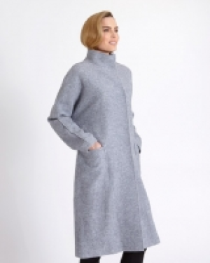Gallery Funnel Wool-Blend Coat