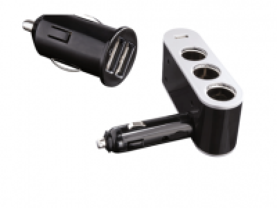 SILVERCREST® Car USB Charger/ 3-Way Splitter Adaptor