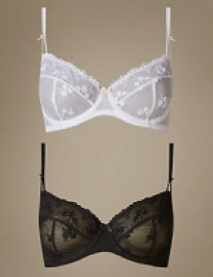 2 Pack Non-Padded Balcony Bras A-E 9.50 €