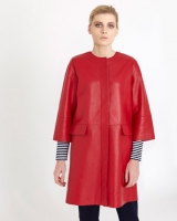 Dunnes Stores  Carolyn Donnelly The Edit Red Leather Coat