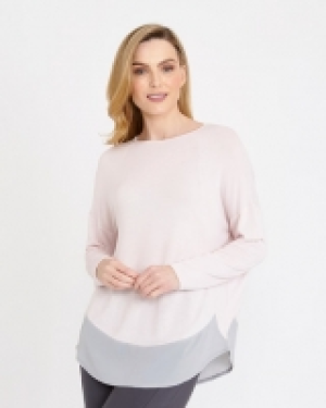 Gallery Round Hem Chiffon Top
