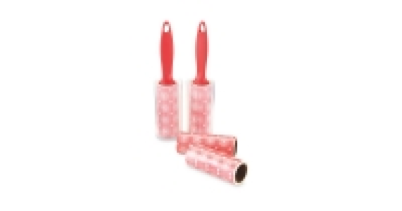 Red Flower Small Lint Roller 2-Pack