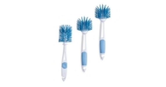 Blue Oval and Glass Brush Set