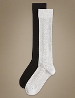 Marks and Spencer  2 Pair Pack Sumptuously Soft Knee High Socks