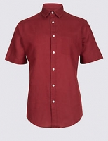 Marks and Spencer  Linen Rich Shirt with Pocket