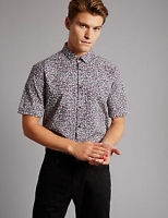 Marks and Spencer  Supima Cotton Slim Fit Printed Shirt