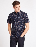 Marks and Spencer  Pure Cotton Dragonfly Print Shirt