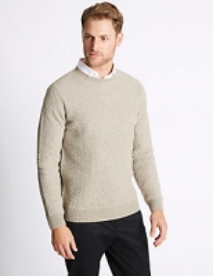 Marks and Spencer  Textured Crew Neck Jumper