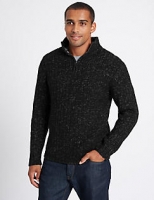 Marks and Spencer  Textured Half Zipped Jumper