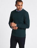 Marks and Spencer  Wool Rich Textured Crew Jumper