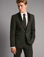 Marks and Spencer  Charcoal Tailored Fit Italian Wool Tuxedo Suit