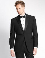 Marks and Spencer  Black Regular Fit Wool Tuxedo Suit