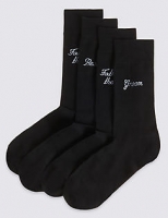 Marks and Spencer  4 Pairs of Cotton Rich Novelty Socks