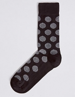 Marks and Spencer  Cotton Rich Spotted Socks