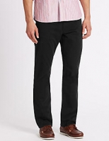 Marks and Spencer  Straight Fit Cotton Rich Trousers