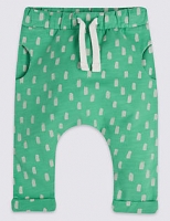 Marks and Spencer  Pure Cotton All Over Print Joggers