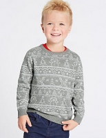 Marks and Spencer  Pure Cotton Printed Jumper (3 Months - 6 Years)