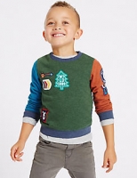 Marks and Spencer  Badge Detail Sweatshirt (3 Months - 5 Years)