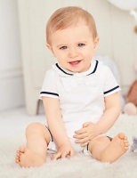 Marks and Spencer  Sailor Bow Christening Baby Romper