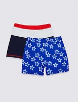 Marks and Spencer  2 Pack Assorted Swim Shorts (0-8 Years)