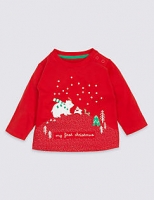 Marks and Spencer  Pure Cotton My First Christmas T-Shirt