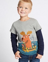 Marks and Spencer  Cotton Rich Long Sleeve Top (3 Months - 5 Years)